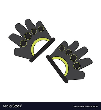 Flat icon on stylish background gloves for the gym vector image