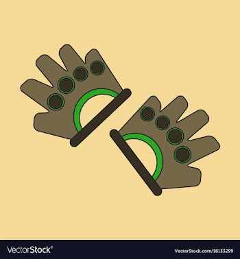 Flat icon on stylish background gloves for the gym vector image