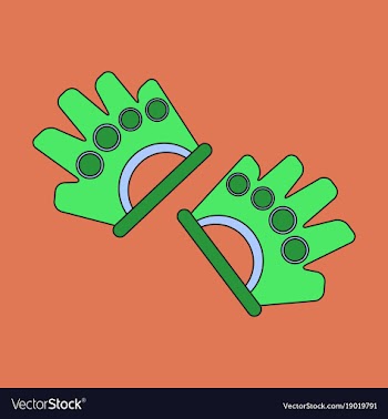 Flat icon on stylish background gloves for the gym vector image