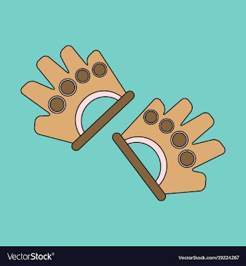 Flat icon on stylish background gloves for the gym vector image
