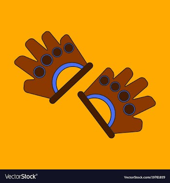 Flat icon on stylish background gloves for the gym vector image