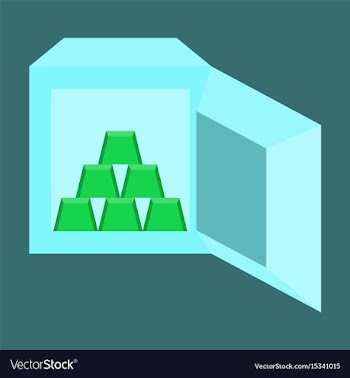 Flat icon on stylish background gold bars in a vector image