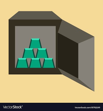Flat icon on stylish background gold bars in a vector image