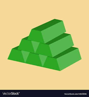 Flat icon on stylish background gold bars vector image
