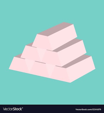 Flat icon on stylish background gold bars vector image