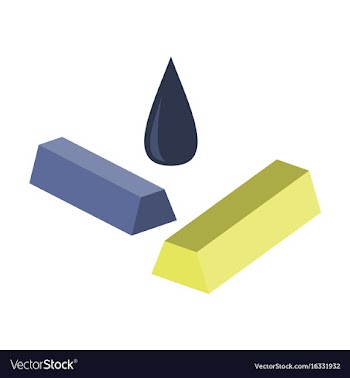 Flat icon on stylish background gold silver oil vector image