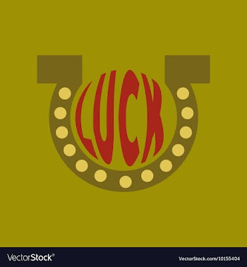 Flat icon on stylish background good luck logo vector image