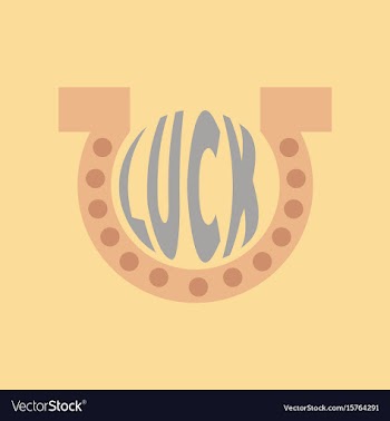 Flat icon on stylish background good luck logo vector image