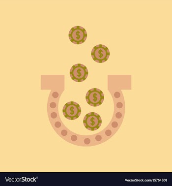 Flat icon on stylish background good luck logo vector image
