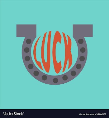 Flat icon on stylish background good luck logo vector image