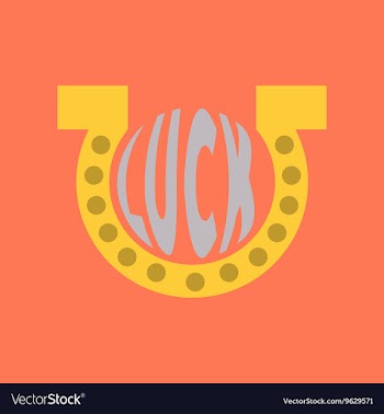 Flat icon on stylish background good luck logo vector image