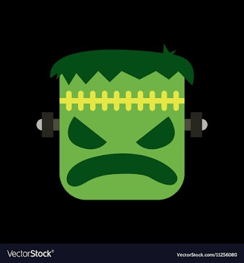 Flat icon on stylish background halloween monster vector image