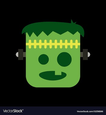 Flat icon on stylish background halloween monster vector image