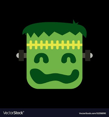 Flat icon on stylish background halloween monster vector image