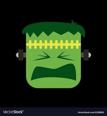 Flat icon on stylish background halloween monster vector image