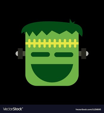 Flat icon on stylish background halloween monster vector image