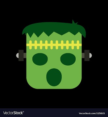 Flat icon on stylish background halloween monster vector image