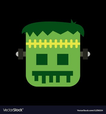 Flat icon on stylish background halloween monster vector image