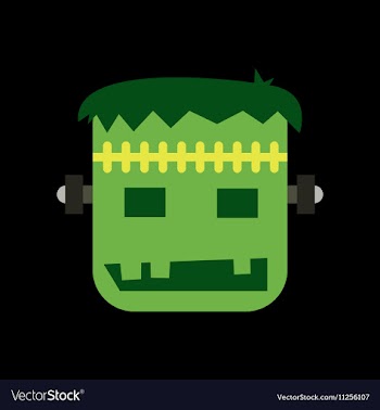 Flat icon on stylish background halloween monster vector image
