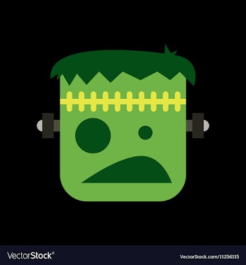 Flat icon on stylish background halloween monster vector image
