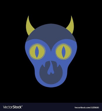 Flat icon on stylish background halloween monster vector image