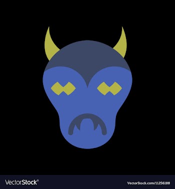 Flat icon on stylish background halloween monster vector image