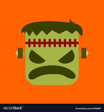 Flat icon on stylish background halloween monster vector image