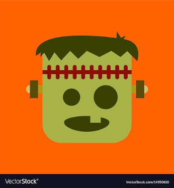 Flat icon on stylish background halloween monster vector image
