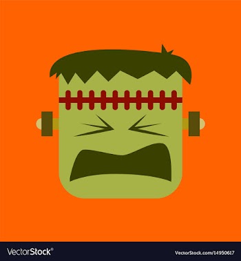 Flat icon on stylish background halloween monster vector image