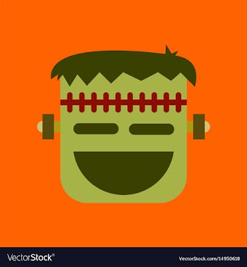 Flat icon on stylish background halloween monster vector image
