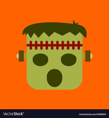 Flat icon on stylish background halloween monster vector image