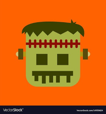 Flat icon on stylish background halloween monster vector image
