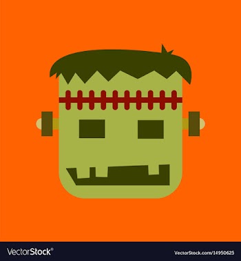 Flat icon on stylish background halloween monster vector image