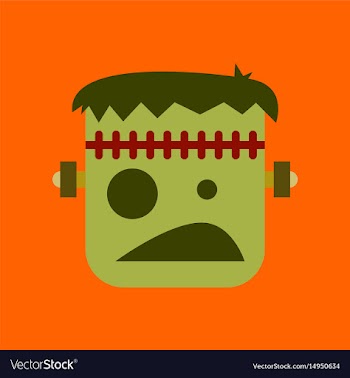 Flat icon on stylish background halloween monster vector image