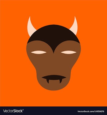 Flat icon on stylish background halloween monster vector image