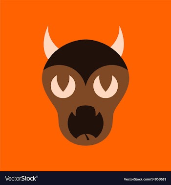 Flat icon on stylish background halloween monster vector image