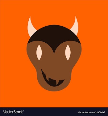 Flat icon on stylish background halloween monster vector image