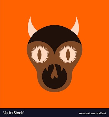 Flat icon on stylish background halloween monster vector image