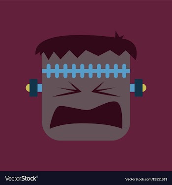 Flat icon on stylish background halloween monster vector image