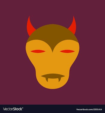 Flat icon on stylish background halloween monster vector image