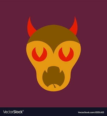 Flat icon on stylish background halloween monster vector image