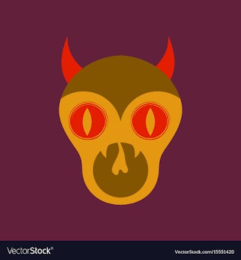 Flat icon on stylish background halloween monster vector image