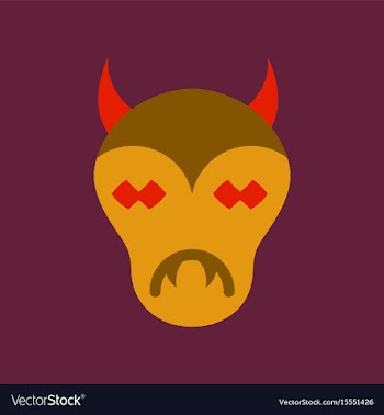 Flat icon on stylish background halloween monster vector image