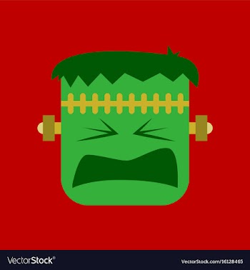 Flat icon on stylish background halloween monster vector image