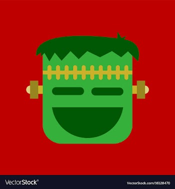 Flat icon on stylish background halloween monster vector image