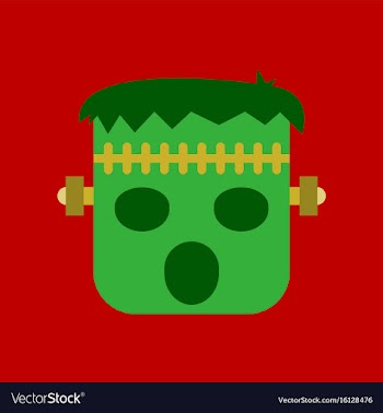 Flat icon on stylish background halloween monster vector image