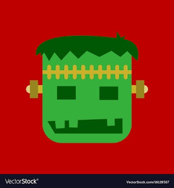 Flat icon on stylish background halloween monster vector image