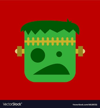 Flat icon on stylish background halloween monster vector image