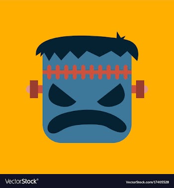 Flat icon on stylish background halloween monster vector image