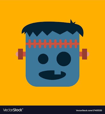 Flat icon on stylish background halloween monster vector image